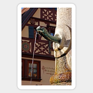 Old Fountain - Rothenburg od Tauber Sticker